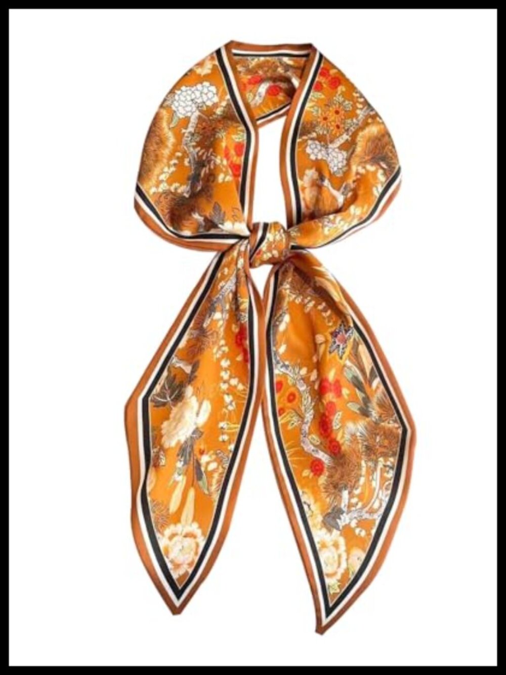 Satin Silk Hair Scarf Bag Handle Wrap Lightweight Long Thin Fashion Scarf